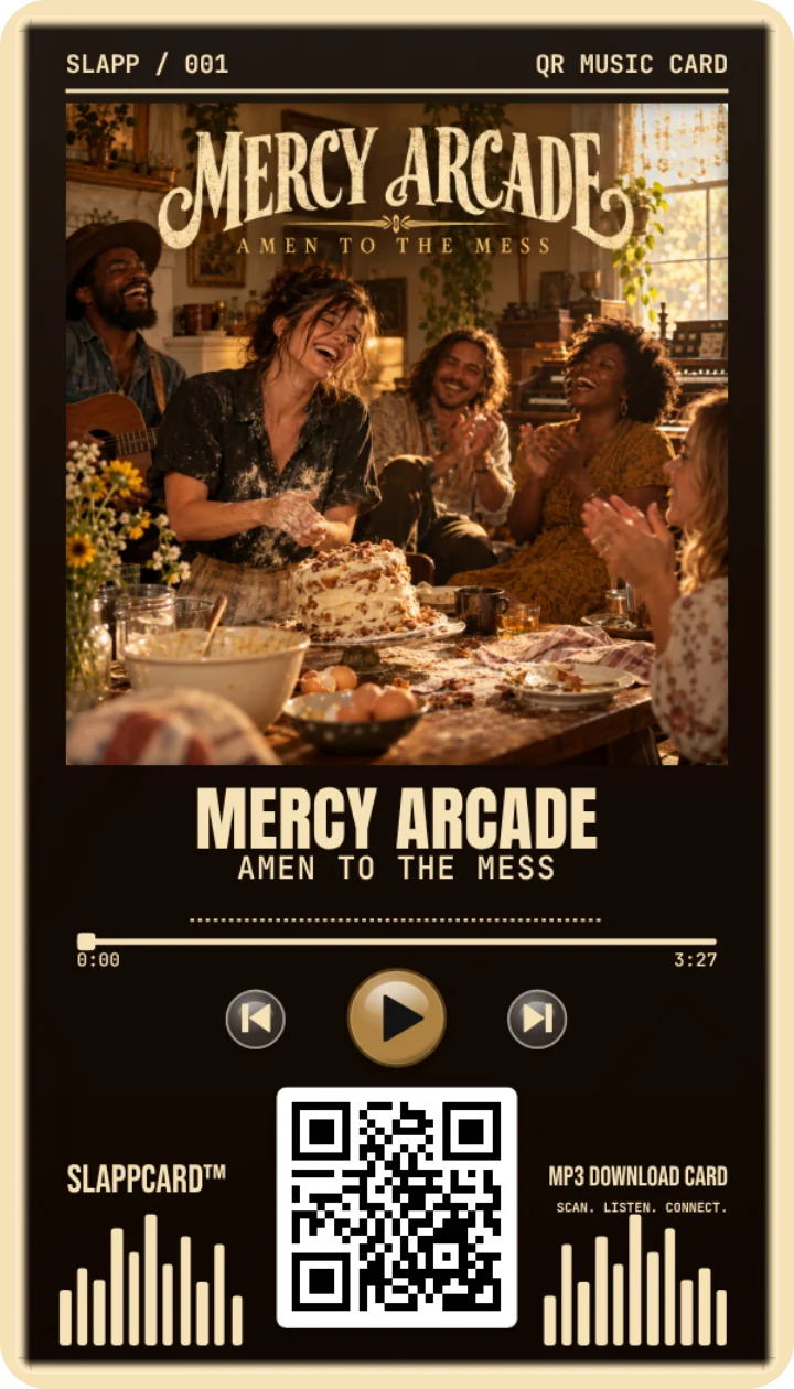 Sample card: MERCY ARCADE · Amen to the Mess