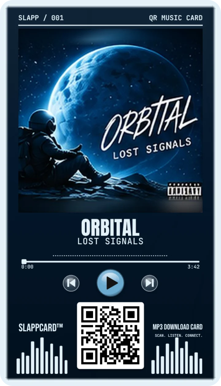 Sample card: ORBITAL · Lost Signals