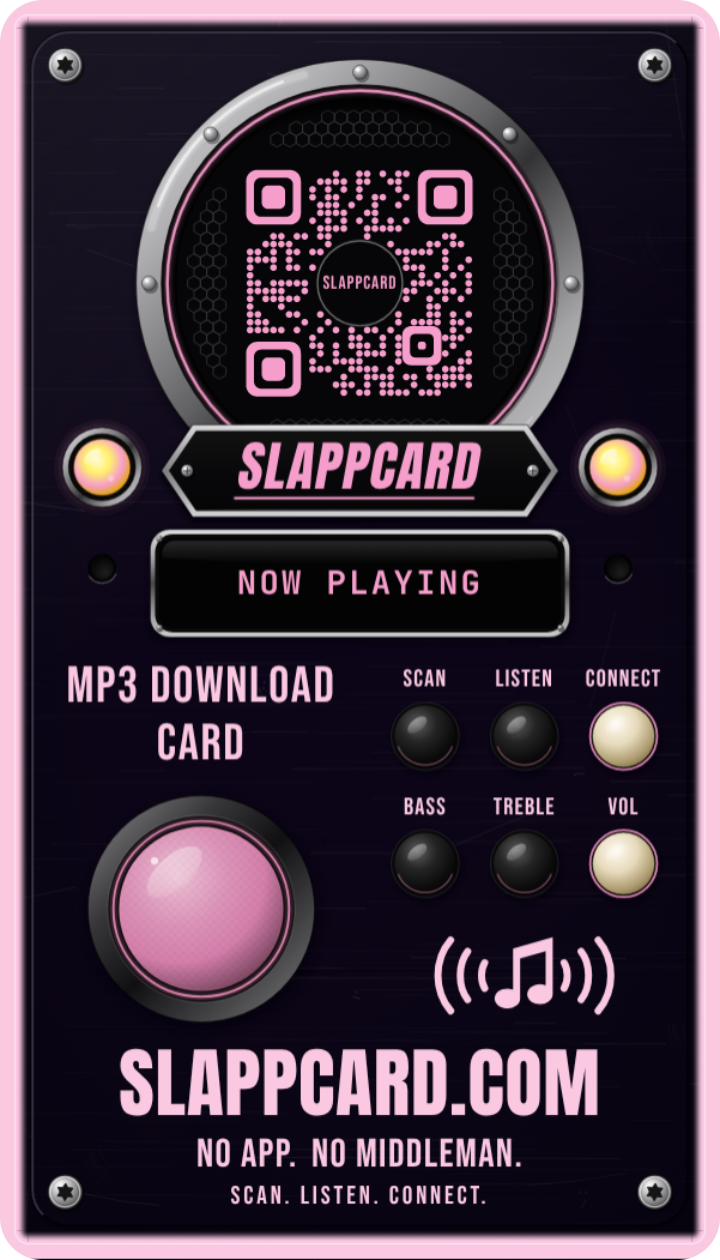 Karma Slayer: Midnight Frequency, back of a Slappcard