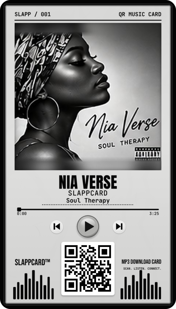 NIA VERSE: SLAPPCARD, front of a Slappcard