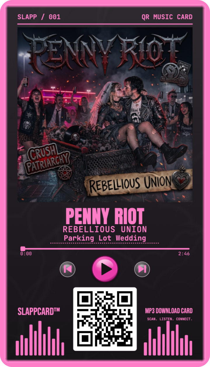 Penny Riot: Rebellious Union, front of a Slappcard